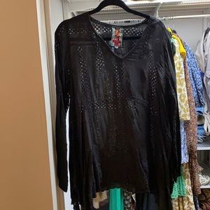 Johnny Was tonal embroidered long sleeve too